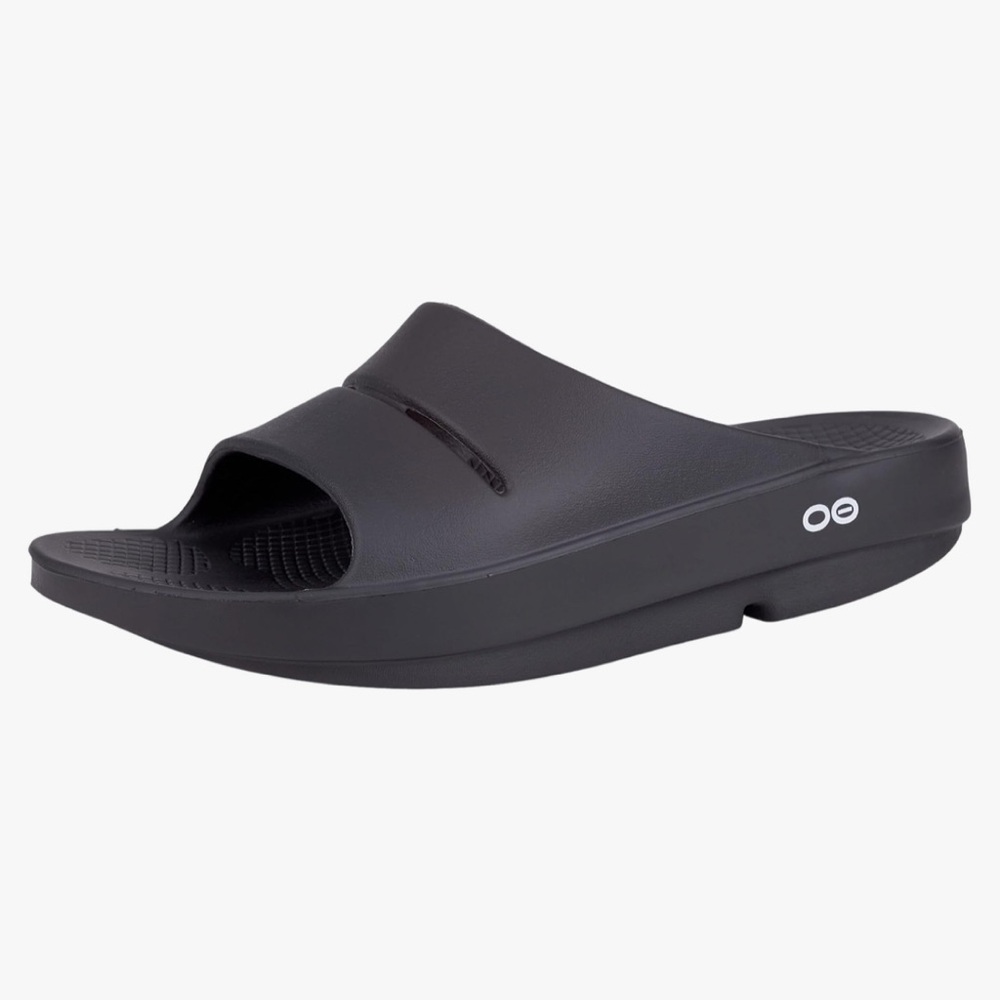 OOFOS Men's Black Slide Sandals- Size 11